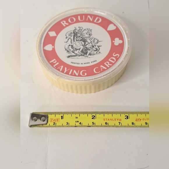 United Kingdom Union Jack Round Playing Cards Deck In Box Vintage. - Picture 3 of 6